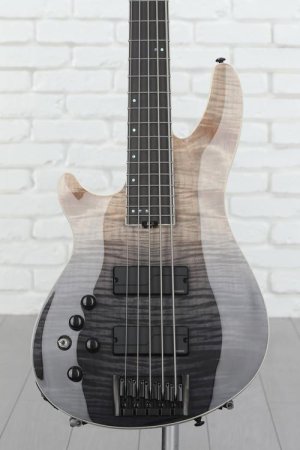 Photo of Schecter SLS Elite-5 Left-handed Bass Guitar - Black Fade Burst