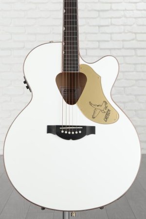 Photo of Gretsch G5022CWFE Rancher Falcon Jumbo Cutaway Acoustic-Electric Guitar - White