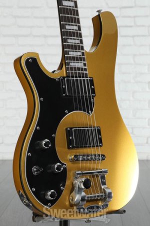 Photo of Schecter Stargazer 6 Vibrato Left-handed Electric Guitar - Metallic Gold