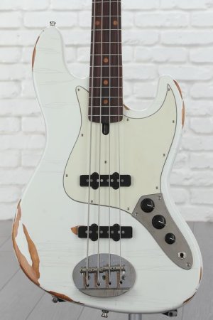 Photo of Lakland USA Classic 44-60 Aged Bass Guitar - Olympic White, Sweetwater Exclusive