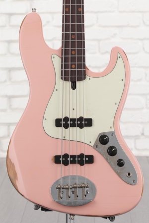 Photo of Lakland USA Classic 44-60 Aged Bass Guitar - Shell Pink, Sweetwater Exclusive