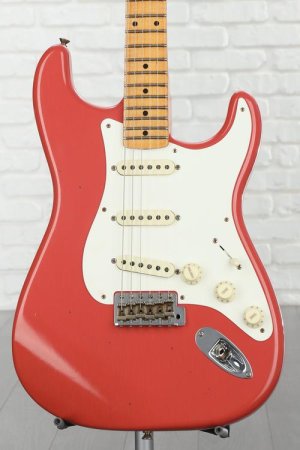 Photo of Fender Custom Shop Limited-edition '56 Stratocaster Journeyman Relic - Super Faded Aged Fiesta Red