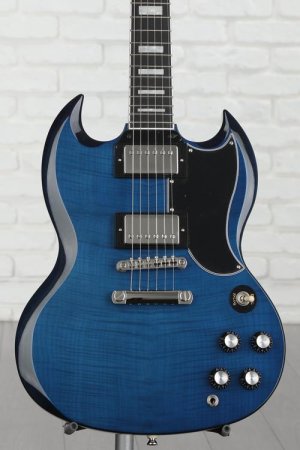 Photo of Epiphone SG Custom Electric Guitar - Viper Blue, Sweetwater Exclusive