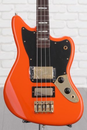 Photo of Fender Mike Kerr Jaguar Signature Bass Guitar - Tiger's Blood Orange
