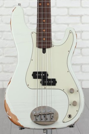 Photo of Lakland USA Classic 44-64 Aged Bass Guitar - Olympic White - Sweetwater Exclusive
