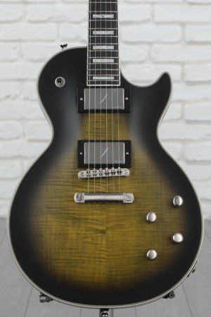 Photo of Epiphone Les Paul Prophecy Electric Guitar - Olive Tiger Aged Gloss