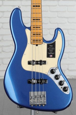 Photo of Fender American Ultra Jazz Bass - Cobra Blue with Maple Fingerboard