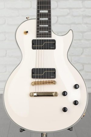 Photo of Epiphone 7-string Matt Heafy Les Paul Custom Origins Electric Guitar - Bone White