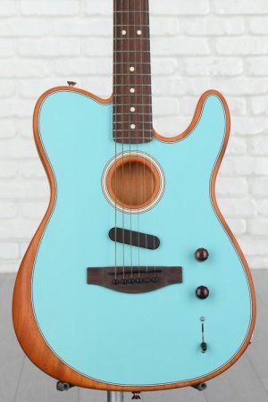 Photo of Fender Acoustasonic Player Telecaster Acoustic-electric Guitar - Daphne Blue, Sweetwater Exclusive