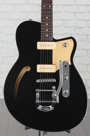 Photo of Reverend Club King 290 Electric Guitar - Midnight Black with Gold Pickguard