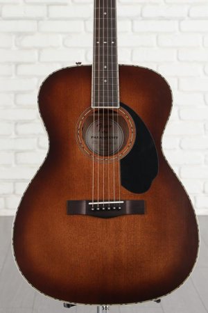 Photo of Fender Paramount PO-220E All Mahogany Orchestra Acoustic-electric Guitar - Aged Cognac Burst