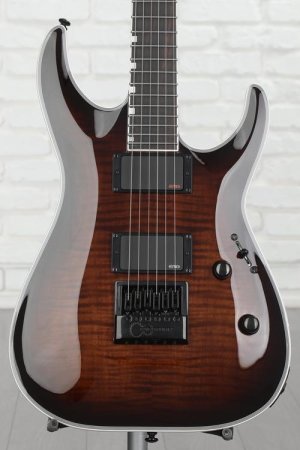 Photo of ESP LTD Deluxe MH-1000 EverTune Electric Guitar - Dark Brown Sunburst