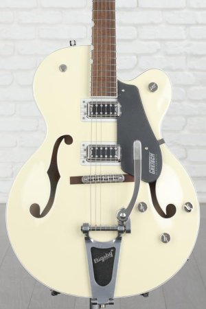 Photo of Gretsch G5420T Electromatic Classic Hollowbody Single-cut Electric Guitar with Bigsby - Two-tone Vintage White/London Grey