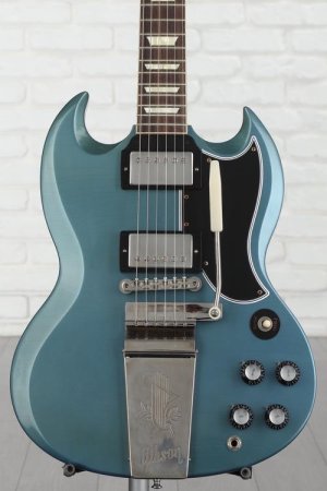 Photo of Gibson Custom 1964 SG Standard Reissue with Maestro Vibrola Electric Guitar - Murphy Lab Ultra Light Aged Pelham Blue