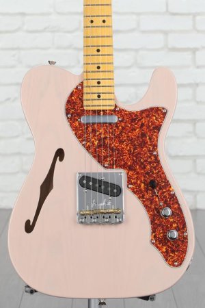 Photo of Fender American Professional II Telecaster Thinline Electric Guitar - Transparent Shell Pink with Maple Fingerboard