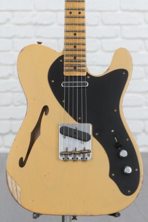 Photo of Fender Custom Shop Limited-edition Nocaster Thinline Relic Electric Guitar - Aged Nocaster Blonde