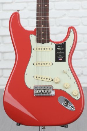Photo of Fender American Vintage II 1961 Stratocaster Electric Guitar - Fiesta Red