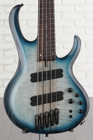 Photo of Ibanez BTB Bass Workshop Multi-scale 5-string Electric Bass - Cosmic Blue Starburst Low-gloss