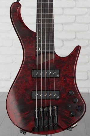 Photo of Ibanez EHB Ergonomic Headless 5-string Bass Guitar - Stained Wine Red Low Gloss