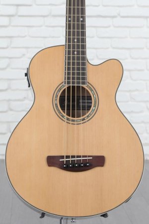 的照片Ibanez说AEB105E艺术家低音-自然高光泽