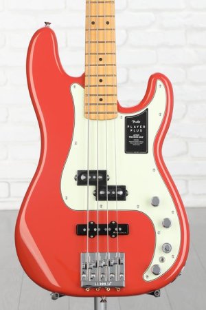 Photo of Fender Player Plus Active Precision Bass - Fiesta Red with Maple Fingerboard
