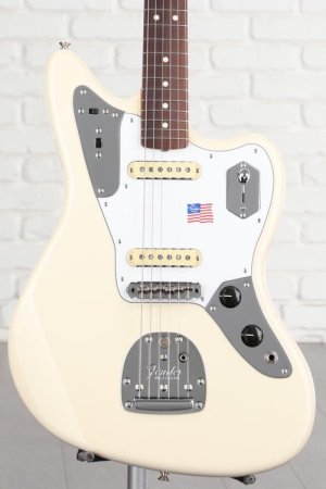 Photo of Fender Johnny Marr Jaguar - Olympic White with Rosewood Fingerboard