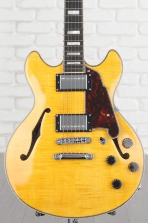 Photo of D'Angelico Premier Mini DC XT Electric Guitar - Blonde with Stopbar Tailpiece, Sweetwater Exclusive