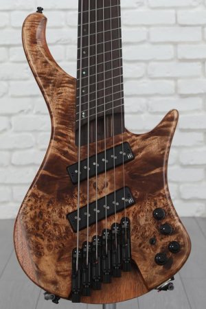 Photo of Ibanez EHB Ergonomic Headless 6-string Multi-scale Bass Guitar - Antique Brown Stained Low Gloss