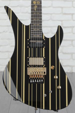 Photo of Schecter Synyster Gates Custom-S - Black with Gold Stripes