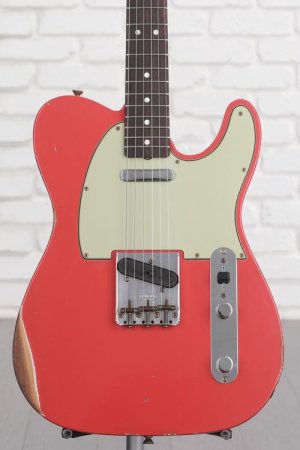 Photo of Fender Custom Shop '64 Telecaster Relic Electric Guitar - Aged Fiesta Red