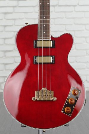 Photo of Epiphone Allen Woody Rumblekat Artist Series Bass Guitar - Wine Red
