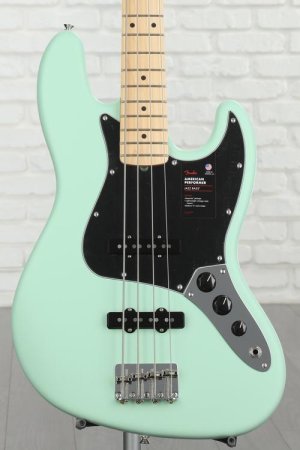 Photo of Fender American Performer Jazz Bass - Satin Surf Green with Maple Fingerboard
