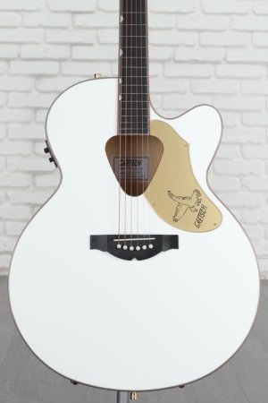 Photo of Gretsch G5022CWFE Rancher Falcon Jumbo Cutaway Acoustic-Electric Guitar - White