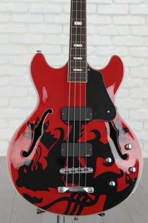 Photo of Schecter Simon Gallup Corsair Signature Bass Guitar - Red
