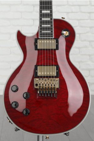 Photo of Epiphone Alex Lifeson Les Paul Custom Axcess Left-handed Electric Guitar - Ruby