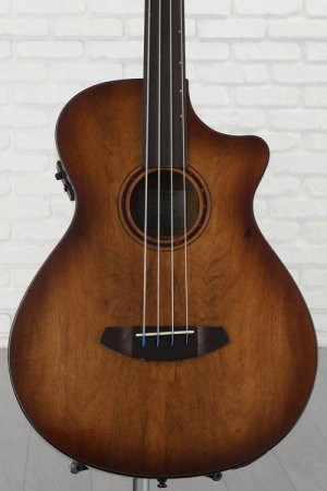 Photo of Breedlove ECO Pursuit Exotic S Concerto CE Acoustic-electric Bass Guitar - Amber Myrtlewood