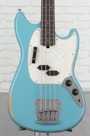Photo of Fender JMJ Road Worn Mustang Bass - Faded Daphne Blue