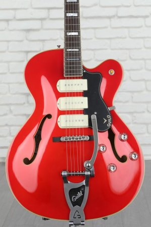 Photo of Guild X-350 Stratford Hollowbody Electric Guitar - Scarlet Red