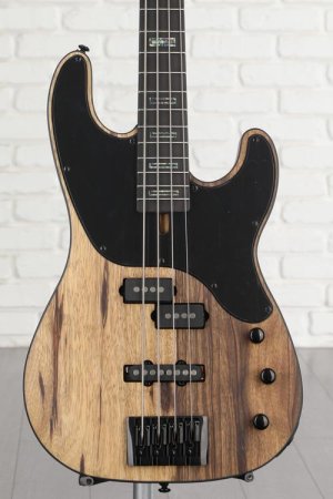 Photo of Schecter Model-T 4 Exotic Black Limba Bass Guitar - Natural