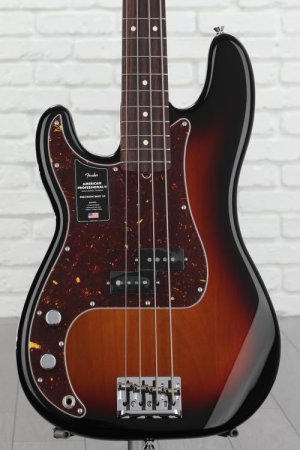 Photo of Fender American Professional II Precision Bass Left-handed - 3 Color Sunburst with Rosewood Fingerboard