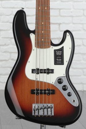 Photo of Fender Player Jazz Bass V - 3-Tone Sunburst with Pau Ferro Fingerboard