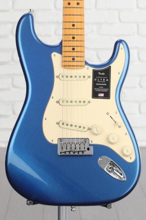 Photo of Fender American Ultra Stratocaster - Cobra Blue with Maple Fingerboard