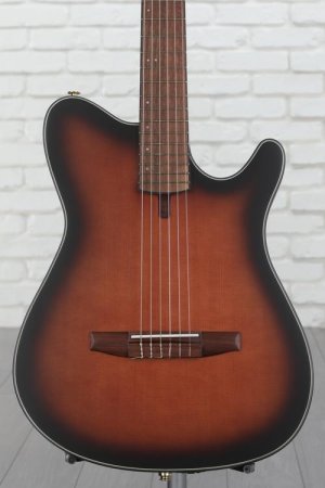 Photo of Ibanez FRH10NBSF Thinline Nylon Acoustic-electric Guitar - Brown Sunburst