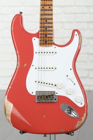 Photo of Fender Custom Shop LTD 70th-anniversary '54 Stratocaster Heavy Relic Electric Guitar - Tahitian Coral