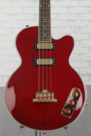 Photo of Epiphone Allen Woody Rumblekat Artist Series Bass Guitar - Wine Red
