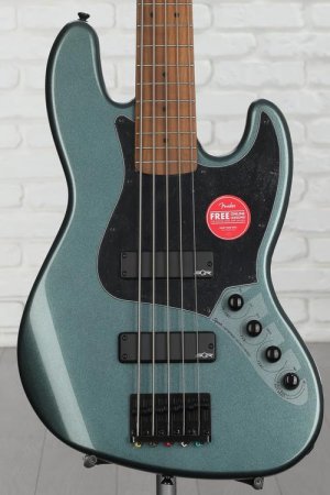 Photo of Squier Contemporary Active Jazz Bass HH V - Gunmetal Metallic