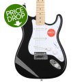 Photo of Squier Affinity Series Stratocaster Electric Guitar - Black with Maple Fingerboard