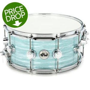 DW Collector's Series Snare Drum - 6.5 x 14 inch - Pale Blue Oyster