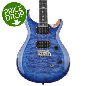 PRS SE Custom 24-08 Quilt Top Electric Guitar - Faded Blue Burst,  Sweetwater Exclusive