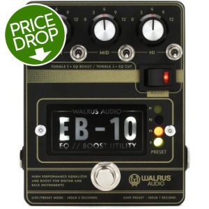 Walrus Audio EB-10 Preamp/EQ/Boost Pedal - Black | Sweetwater